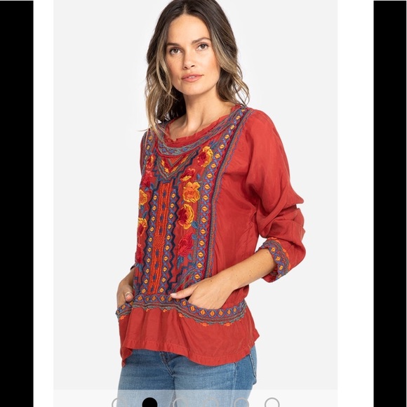 Johnny Was Abira Cupra Blouse - Picture 2 of 6